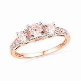 Rose Gold 3 Stone Engagement Rings Photos