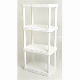 White Plastic Stackable Shelves