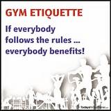 Pictures of Gym Etiquette