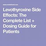 Levothyro Ine Side Effects An Iety Photos