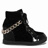 Pictures of Black Wedge Quilted Boots