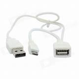 Pictures of Micro Usb Host Otg Cable W Usb Power