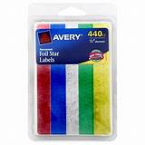 Images of Avery Foil Star Labels
