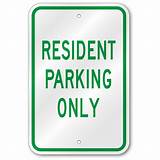 Photos of Resident Parking Signs