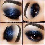 Dark Blue Smokey Eye Makeup