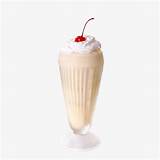 Images of Vanilla Milkshake With Ice Cream