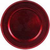 Red Plastic Charger Plates