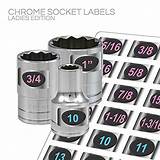 Chrome Foil Socket Labels Photos