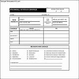 Photos of Employee Payroll Change Form Template