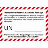 Photos of Radioactive Package Labels