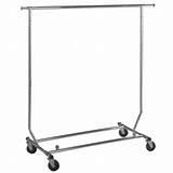 Collapsible Chrome Rolling Rack Images