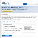 Pictures of How To Freeze My Credit With Experian