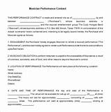 Performance Contract Template Free Photos