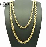 Pictures of 14k Yellow Gold Rope Chain Necklace