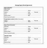 Photos of Storage Rental Agreement Form