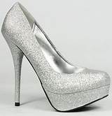 Photos of Silver Glitter Heels