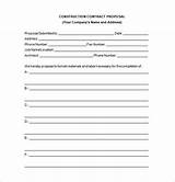 Contractor Proposal Template Free