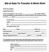 Boat Motor And Trailer Bill Of Sale Images