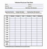 Photos of Volunteer Schedule Spreadsheet