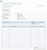 Electrical Quote Template
