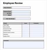 Pictures of Employee Review Sheet