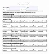 Images of Basic Employee Review Form