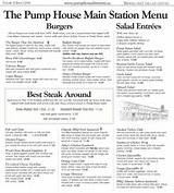 Pump House Menu Images