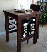 High Top Table With Wine Rack Images