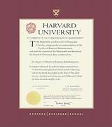 Harvard University Degree Certificate Images