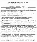 Independent Contractor Agreement Florida