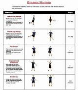 Images of Dynamic Workout Exercises
