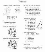 Electrical Engineering Formulas Pictures