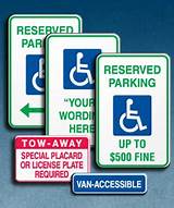 Images of Handicap Parking Lot Signs