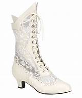 White Lace Up Boots Victorian Images