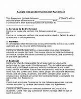 Free Sample Of Independent Contractor Agreement Images