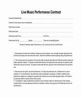 Free Music Performance Contract Templates Images