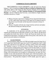 Generic Commercial Lease Agreement Template