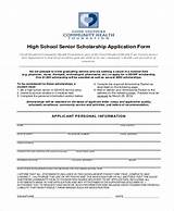 Pictures of High School Scholarship Application Form