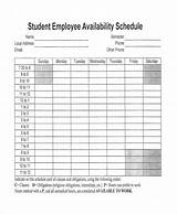 Photos of Employee Schedule Form