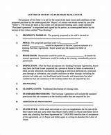Letter Of Intent To Buy Commercial Property