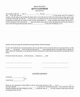 Free Printable Quick Claim Deed Images
