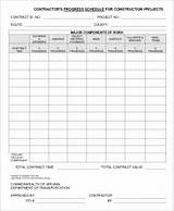 Pictures of Construction Progress Schedule Template