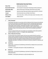 Photos of Security Policy Template Pdf