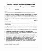 Sample Durable Power Of Attorney Form Images