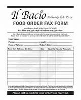 Images of Food Order Form Template