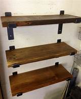 Photos of Reclaimed Wood Shelves With Brackets