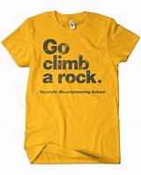 Pictures of Rock Climbing Tee Shirts