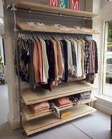 Photos of Wooden Boutique Clothing Racks