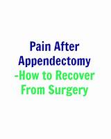 Photos of Appendix Removal Recovery Time