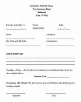 Contractor Work Contract Template